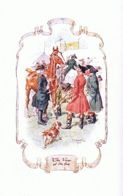 The Vicar at the Fair, from The Vicar of Wakefield Published by J M Dent & Son Ltd, 1920s by Charles Edmund Brock